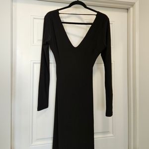 Long Black Cocktail Dress